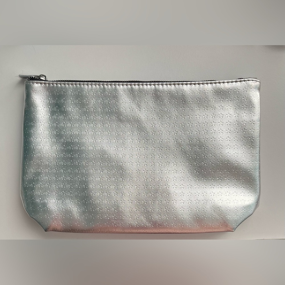 YSL Beaute Silver Argent Stars Cosmetic Pouch